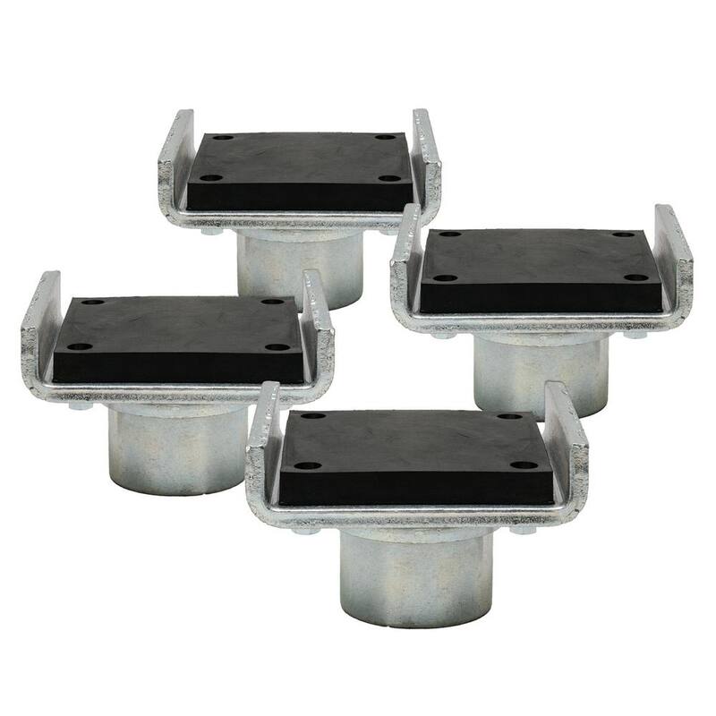 BENDPAK Frame Cradle Pads with 60mm Pin for 2 Post Lifts with up to 10,000 lb. Capacity, 4.3 in. Between Flanges (Set of 4) - 5215761