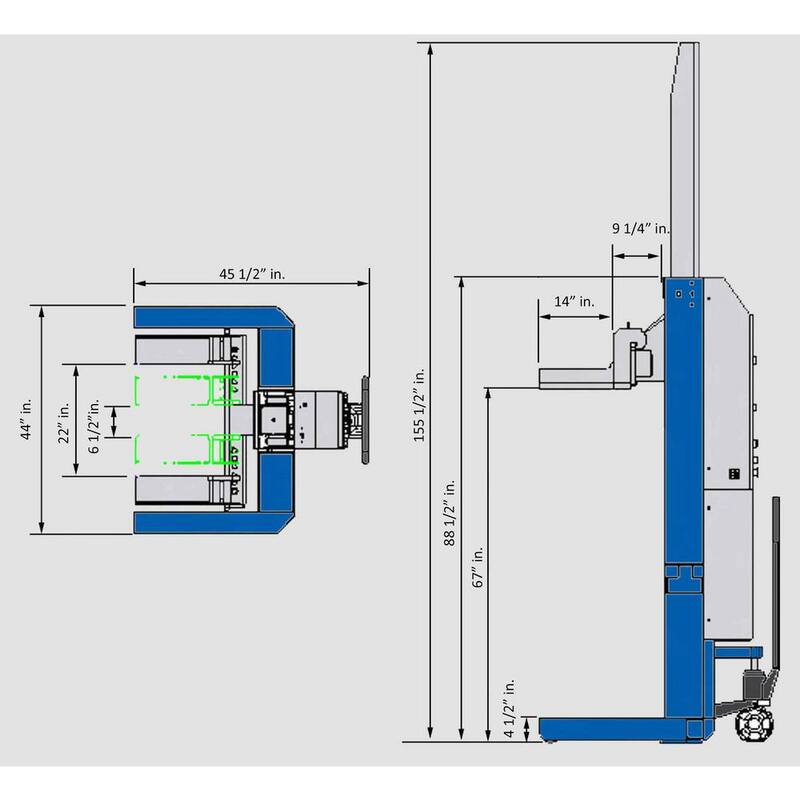 TUXEDO iDEAL Mobile Column Car Lift, 2 Column Set, 26,000 lbs. - MSC-13K-B-226