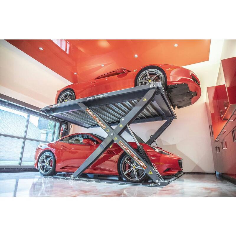 AUTOSTACKER 8.5 ft. Hydraulic Platform Parking Scissor Car Lift with 6000 lbs. Capacity - 5175274