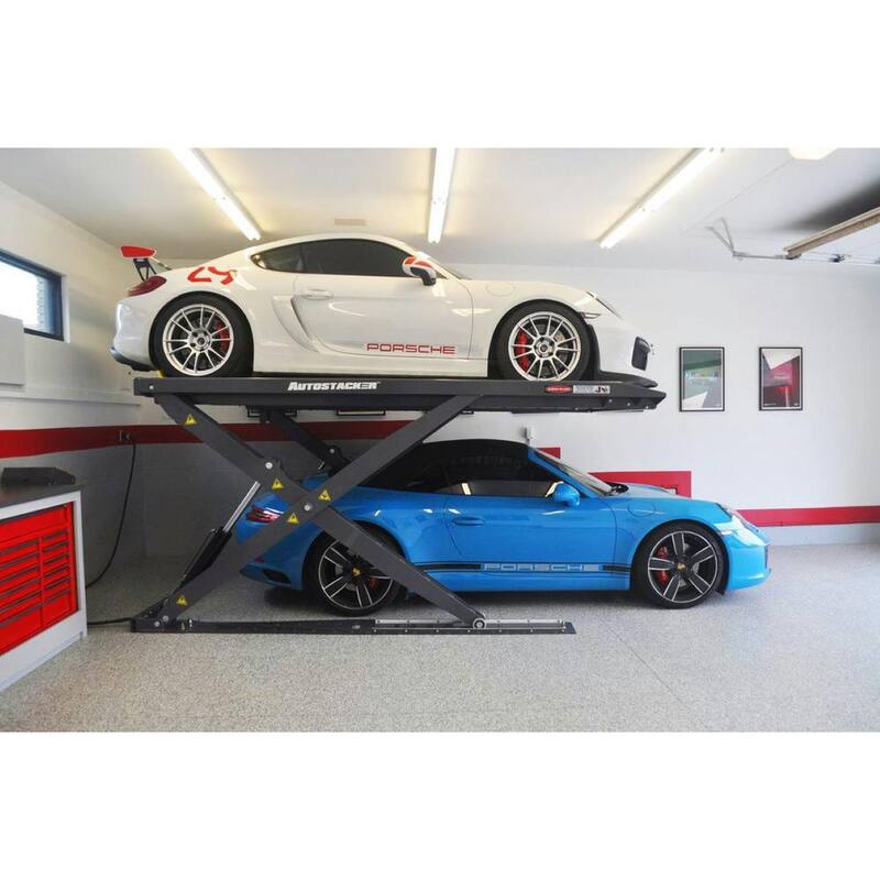 AUTOSTACKER 8.5 ft. Hydraulic Platform Parking Scissor Car Lift with 6000 lbs. Capacity - 5175274