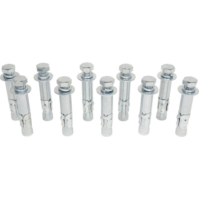 MAX JAX Standard Anchor Bolt Kit with Fasteners for 2 Post Car Lifts with up to 10000 lb. Capacity - 5215911