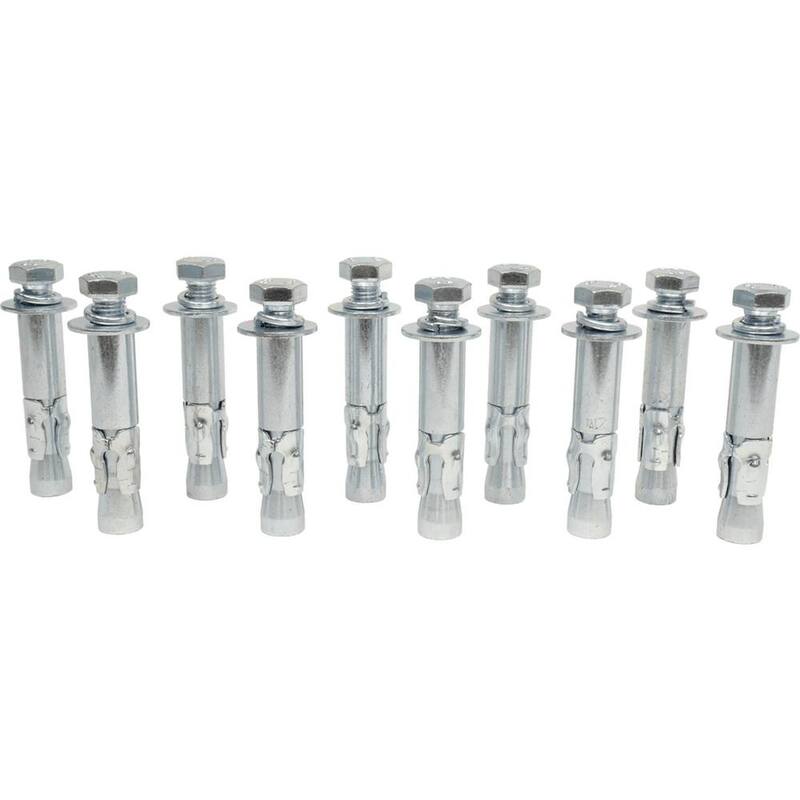 MAX JAX Standard Anchor Bolt Kit with Fasteners for 2 Post Car Lifts with up to 10000 lb. Capacity - 5215911