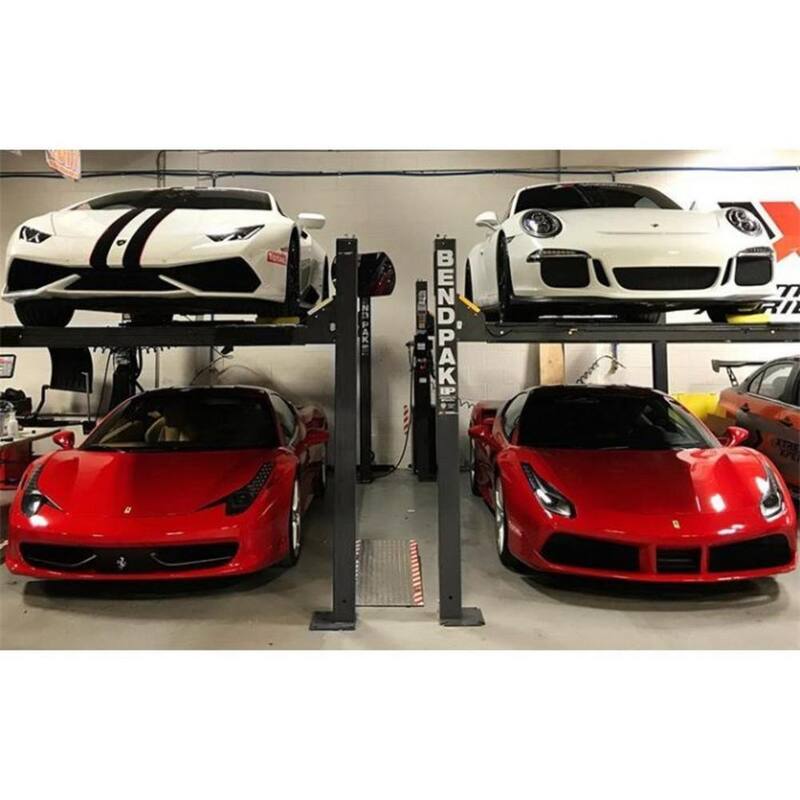 BENDPAK HD-9STX High-Lift Narrow 4 Post Car Lift 9000 lbs. Capacity with 220V Power Unit Included - 5175862