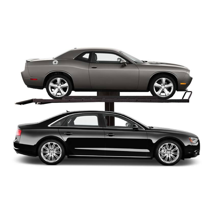 TUXEDO Single Post/Column Car Parking Storage Car Lift 6,000 lbs. Capacity - SP-6K-SS