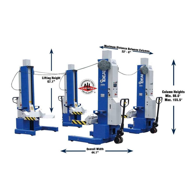 TUXEDO iDEAL Mobile Column Car Lift, 2 Column Set, 36,000 lbs. ALI Certified - MSC-18K-X-236