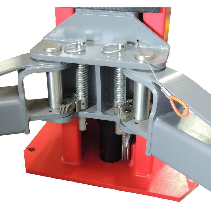 Unbranded 2-Post Car Lift Clear Floor 9,000 lbs. Asymmetric in Red - TLT240SC-R