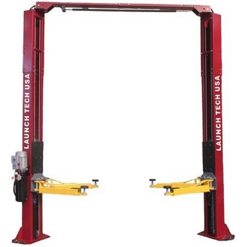 Unbranded 2-Post Car Lift Clear Floor 9,000 lbs. Asymmetric in Red - TLT240SC-R