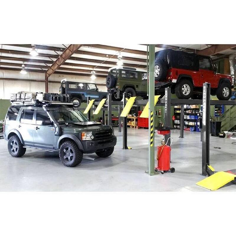 BENDPAK HD-9 Parking 4 Post Car Lift Type 9000 lb. Capacity - Freestanding Design with Adjustable Runways, 110V Power Unit - 5175657