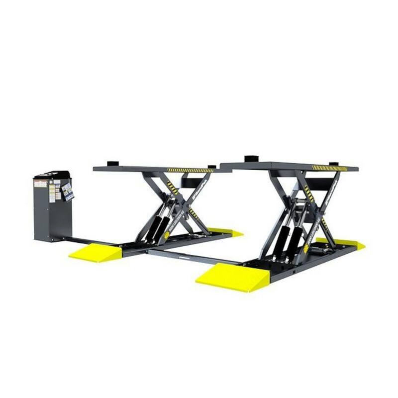BENDPAK MDS-6EXT Mid-Rise Scissor Car Lift with Open Center and Extended Platform, 6000 lb. Capacity, 208-230V, 60 Hz, 1-Phase - 5175192