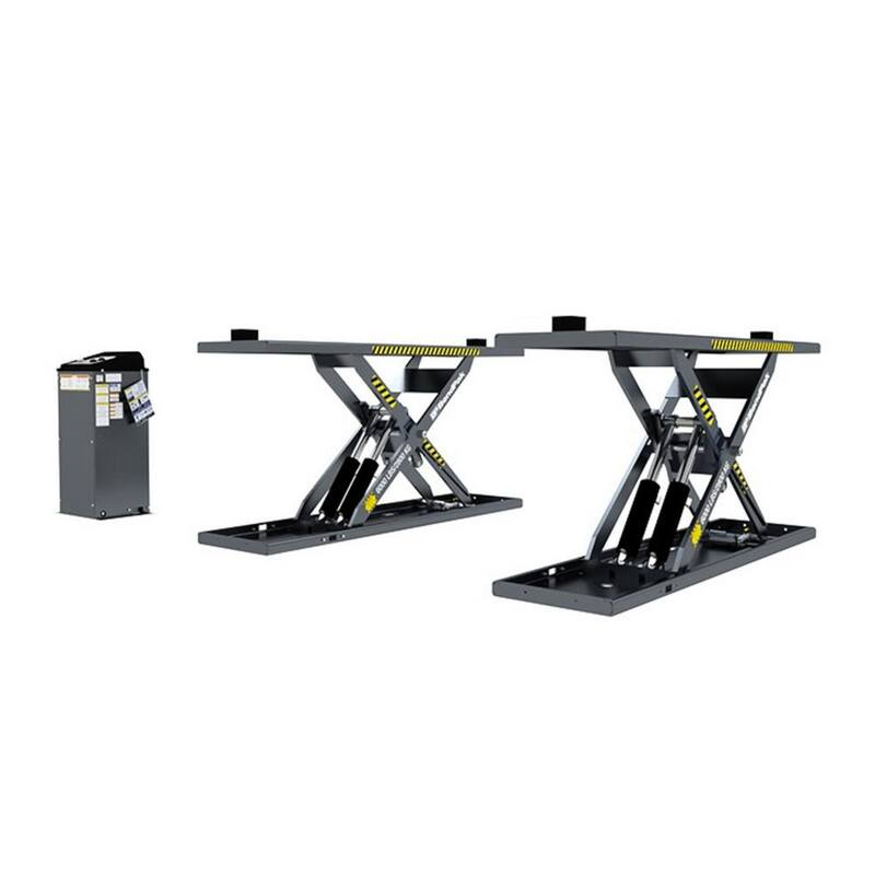BENDPAK MDS-6EXF Mid-Rise Scissor Car Lift with 6000 lb. Capacity, Open Center & Extended Platform, 208-230V, 60 Hz, 1-Phase - 5175151