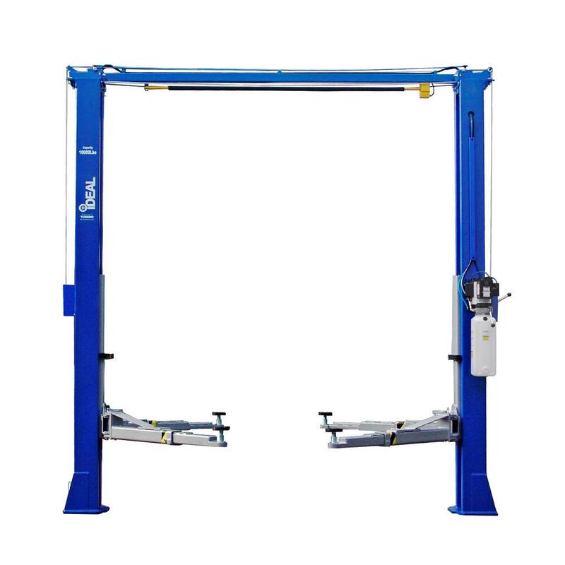 IDEAL 2-Post Car Lift Assymetric/Symmetric Direct Drive 10,000 lbs. Capacity ALI Certified with PU - TP10KAC-DX