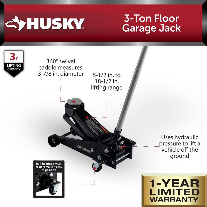 Husky 3-Ton Floor Garage Car Jack - HD00107