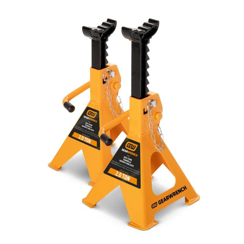GEARWRENCH 2-Ton Ratcheting Jack Stands (2-Piece) - GWJS2T