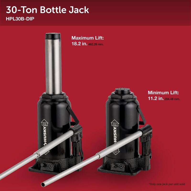 Husky 30-Ton Bottle Car Jack - HPL30B-DIP