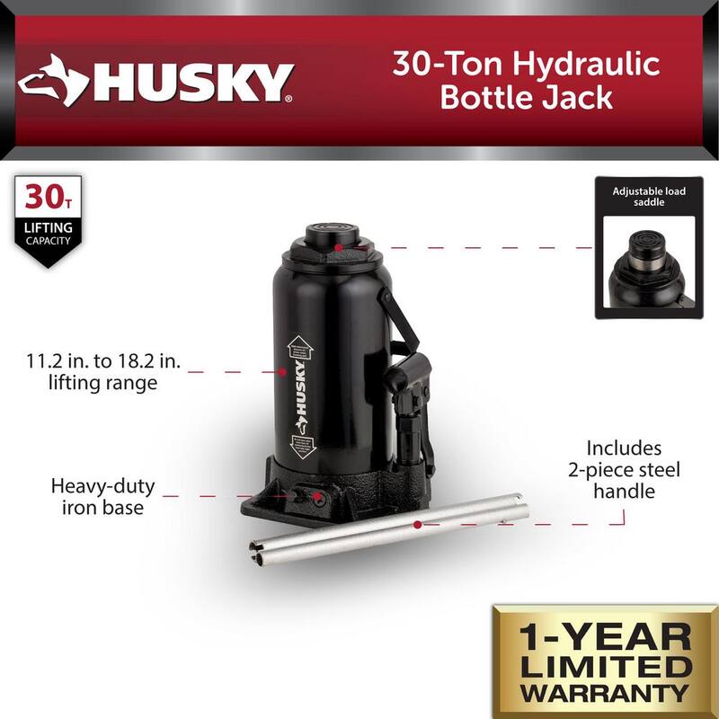 Husky 30-Ton Bottle Car Jack - HPL30B-DIP