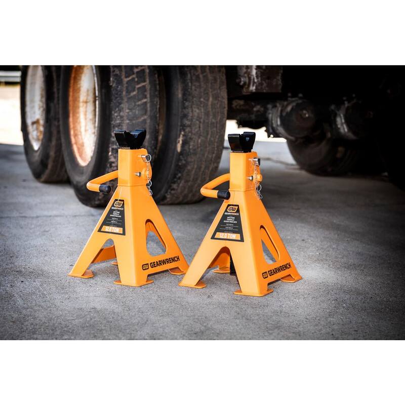 GEARWRENCH 12-Ton Ratcheting Jack Stands (2-Piece) - GWJS12T