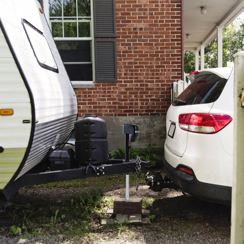 VEVOR Electric Trailer Jack 4000 lbs. Capacity Power Tongue Jack w/Waterproof Cover for Lifting RV Trailer 9.8 in. to 33.9 in. - DDTCQJ4000LBSRJ5DV9