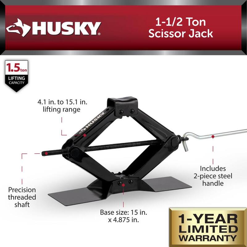 Husky 1-1/2 Ton Scissor Car Jack - HD00113