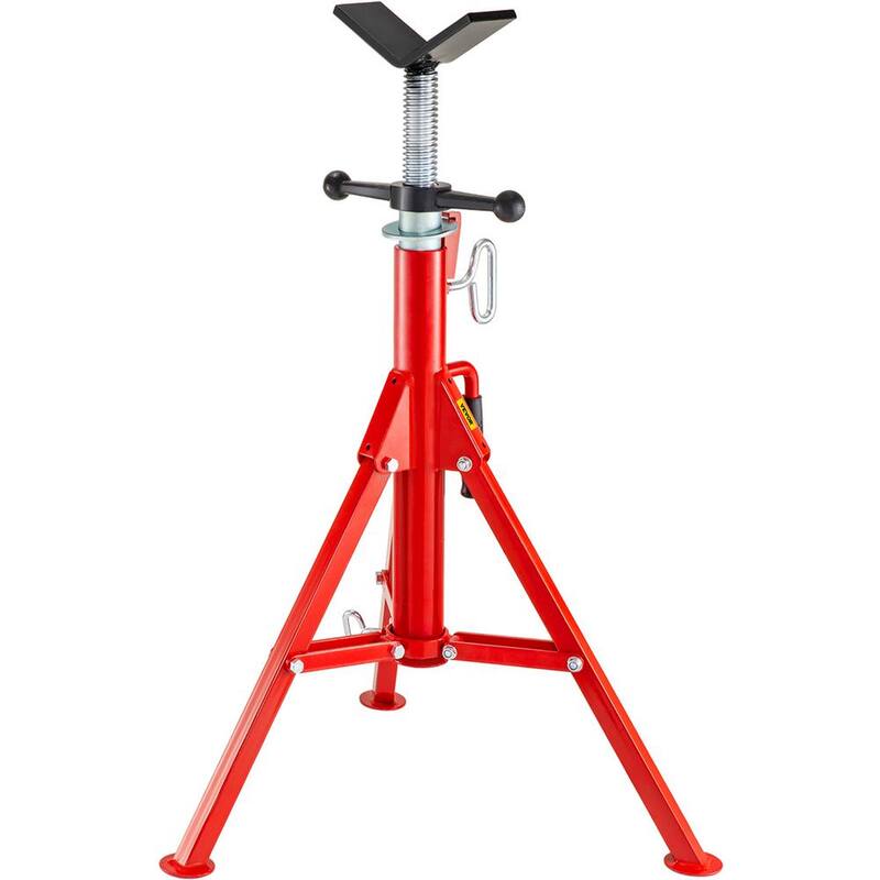 VEVOR V Head Pipe Stand Adjustable Height 28 in. to 52 in. 2500 lbs. Pipe Jack Stand 1/8 to 12 in. Welding Pipe Stand - GJ1107GJ000000001V0