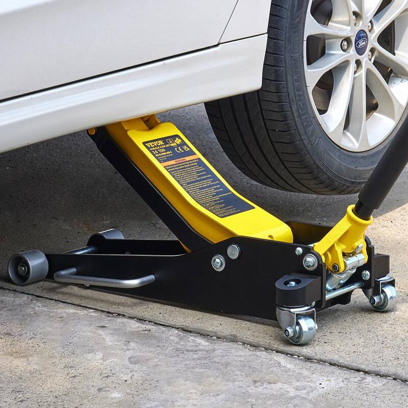 VEVOR Floor Jack 6600 lbs. Low Profile Racing Floor Jack with Dual Pistons Quick Lift Pump Lifting 3-6/11 in. to 19-11/16 in. - SGWSQJDLTSG3T41DVV0