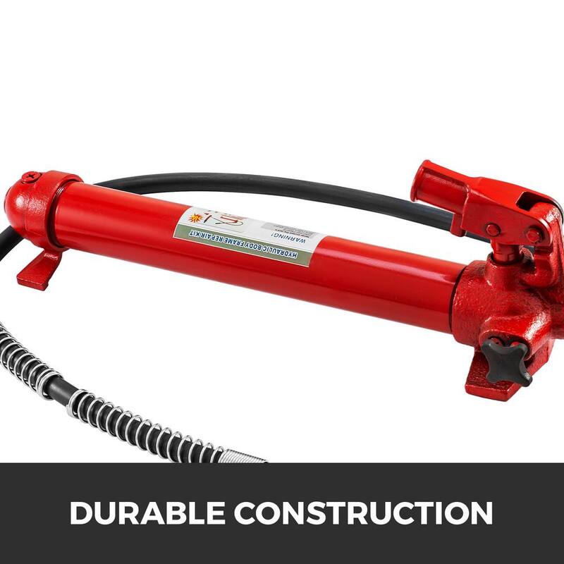 VEVOR 12-Ton Porta Power Kit 55.1 in. Oil Hose Hydraulic Jack Ram 5.3 in. Lifting Height Autobody Frame Repair Tools - GJ2M12TYYFLD00001V0