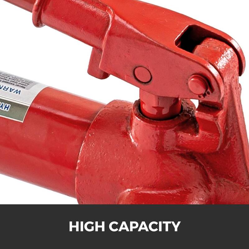 VEVOR 12-Ton Porta Power Kit 55.1 in. Oil Hose Hydraulic Jack Ram 5.3 in. Lifting Height Autobody Frame Repair Tools - GJ2M12TYYFLD00001V0
