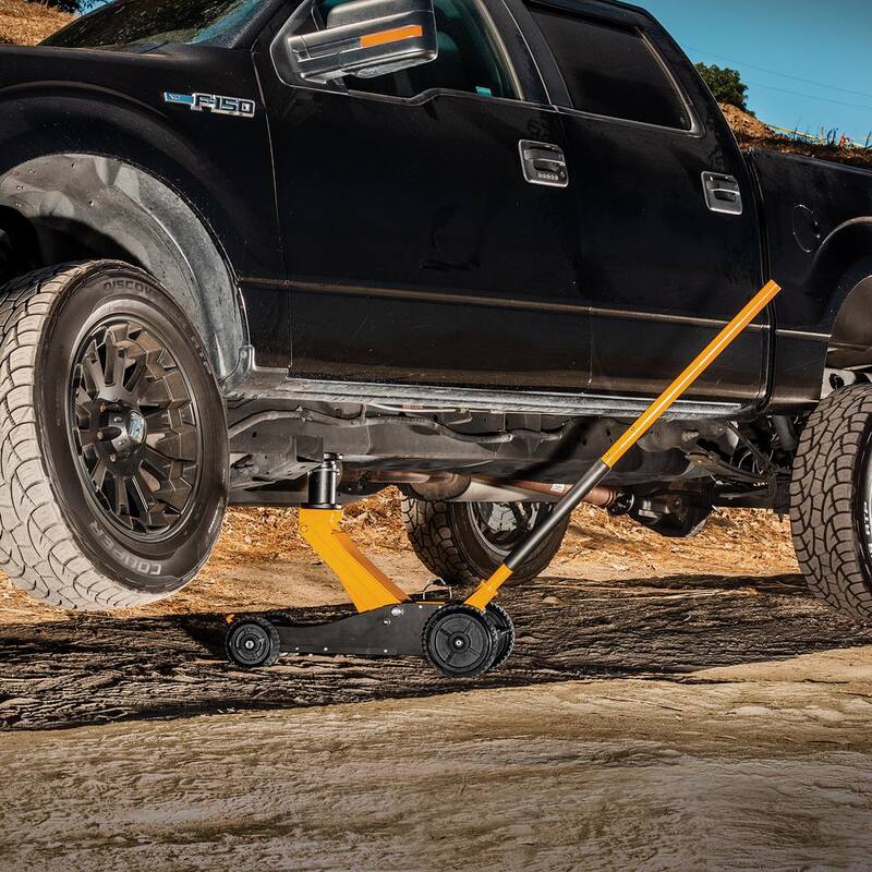 CAT 3-Ton Big Wheel Off Road Hybrid Jack Cars Trucks Maximum Lift 21.5 in. - 240330E
