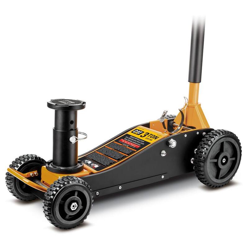 CAT 3-Ton Big Wheel Off Road Hybrid Jack Cars Trucks Maximum Lift 21.5 in. - 240330E