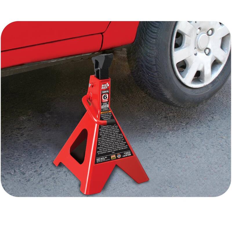 Big Red 6-Ton Double-Locking Jack Stands (2-Pack) - T46002C