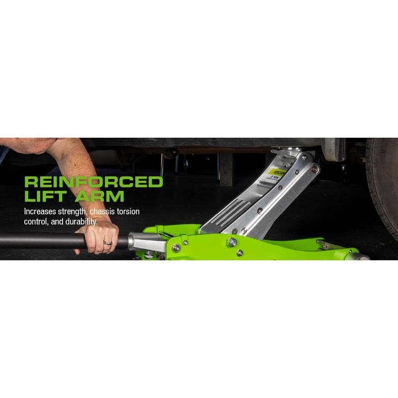 Arcan 3-Ton Lightweight Aluminum Floor and Car Jack with Quick Rise - A20018