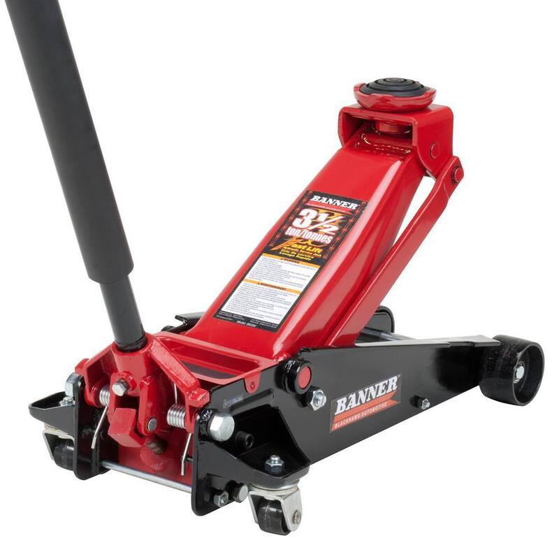 Banner 3.5-Ton Fast Lift Heavy-Duty Garage Floor Jack with Swivel Saddle - B6350