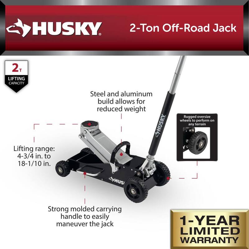 Husky 2-Ton Off-Road Floor Truck and Car Jack - HD00179