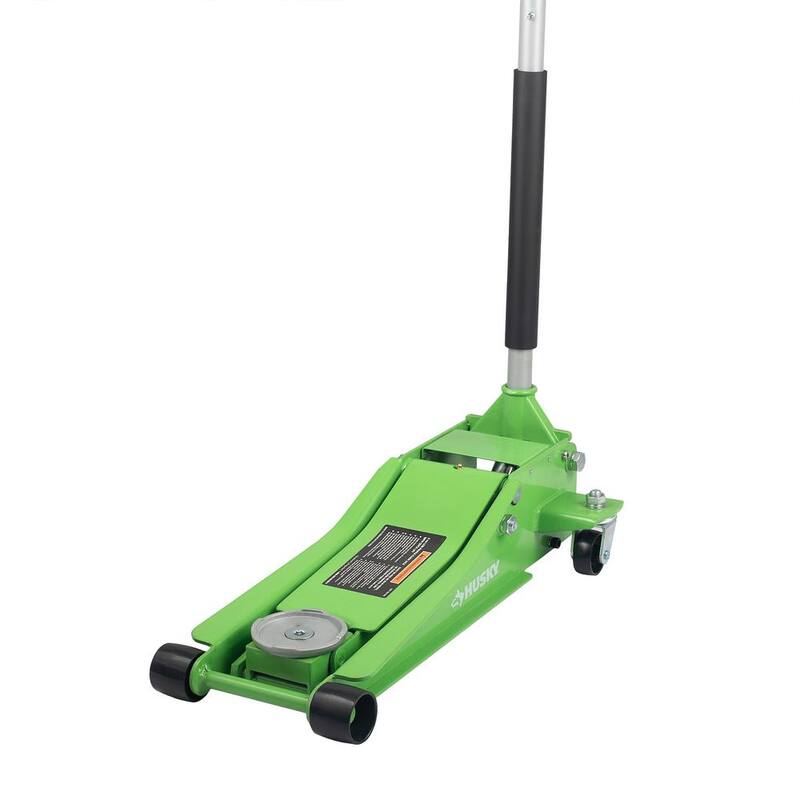 Husky 3-Ton Green Low Profile Car Jack with Quick Lift - HD00120-GR-TH