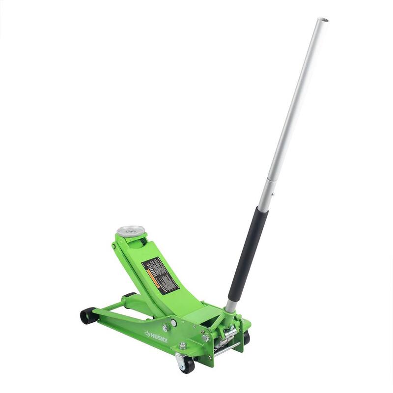 Husky 3-Ton Green Low Profile Car Jack with Quick Lift - HD00120-GR-TH