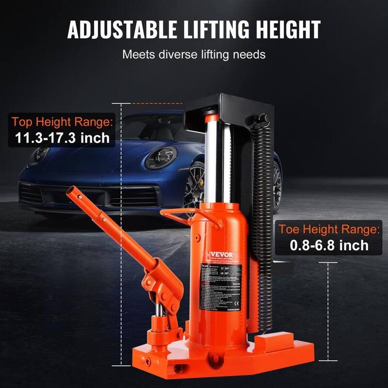 VEVOR Hydraulic Toe Jack 5 Ton On Toe Toe Jack Lift 10 Ton On Top Lift Capacity Machine Jack 0.8-6.8 in. Toe Height - JZQJDWQBKXZ5B0XAJV0