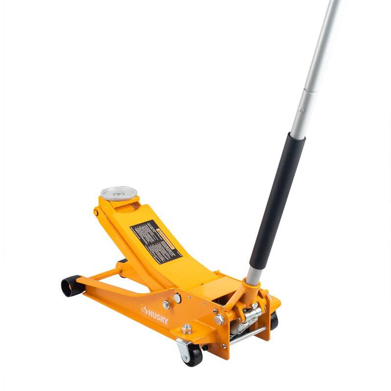 Husky 3-Ton Orange Low Profile Car Jack with Quick Lift - HD00120-OR-TH