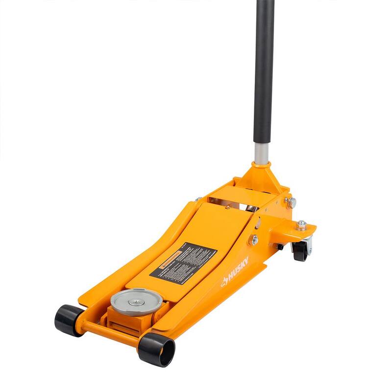 Husky 3-Ton Orange Low Profile Car Jack with Quick Lift - HD00120-OR-TH