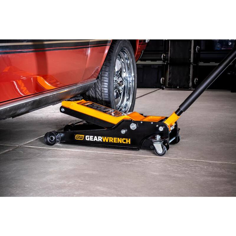 GEARWRENCH 3-1/2-Ton Low Profile Floor Jack with Dual Piston Quick Lift - GWLPFJ3T