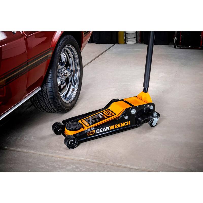 GEARWRENCH 3-1/2-Ton Low Profile Floor Jack with Dual Piston Quick Lift - GWLPFJ3T