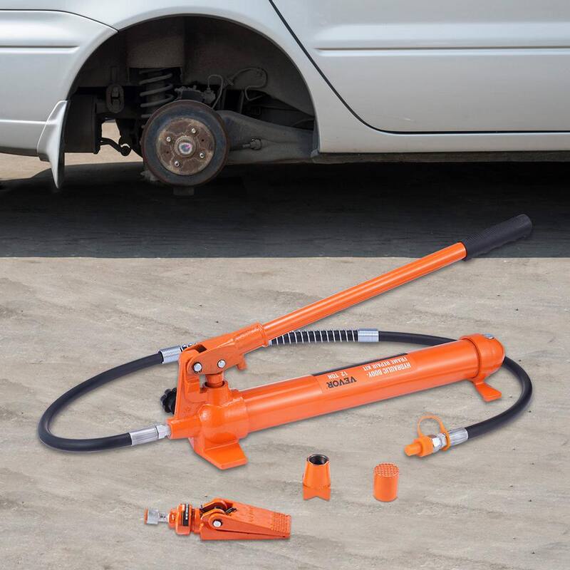 VEVOR 12 Ton Porta Power Hydraulic Jack Kit 26455 Lbs. Load Body Repair Tool with 4.6 ft. Oil Hose Carry Case for Automotive - FLDTJ12ABSTPUZ0B7V0