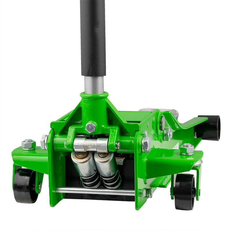 Maasdam 3-Ton Low Profile Car Jack with Quick Lift in Green - MPL4699-GR-DIP