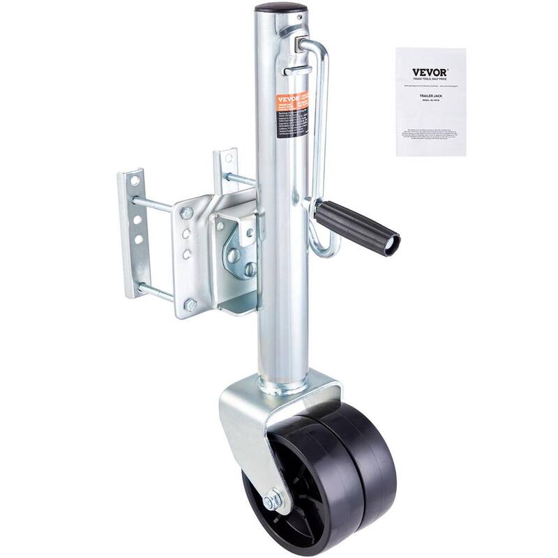 VEVOR Boat Trailer Jack 35 in. Bolt-on Trailer Tongue Jack 2000 lbs. Capacity with PP Wheel and Handle for lifting RV Trailer - YTTCQJ2000LBSHUK5V0