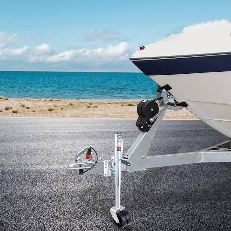 VEVOR Boat Trailer Jack 35 in. Bolt-on Trailer Tongue Jack 2000 lbs. Capacity with PP Wheel and Handle for lifting RV Trailer - YTTCQJ2000LBSHUK5V0