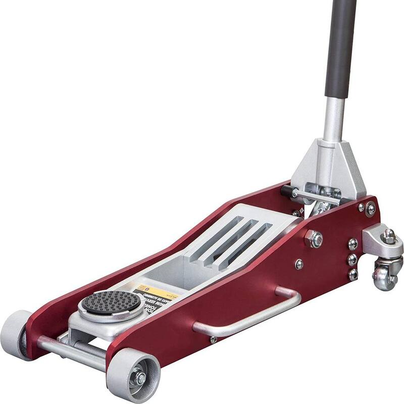 Big Red 3-Ton Low-Profile Aluminum Floor Jack with Dual Piston Speedy Lift - AT830003XLR