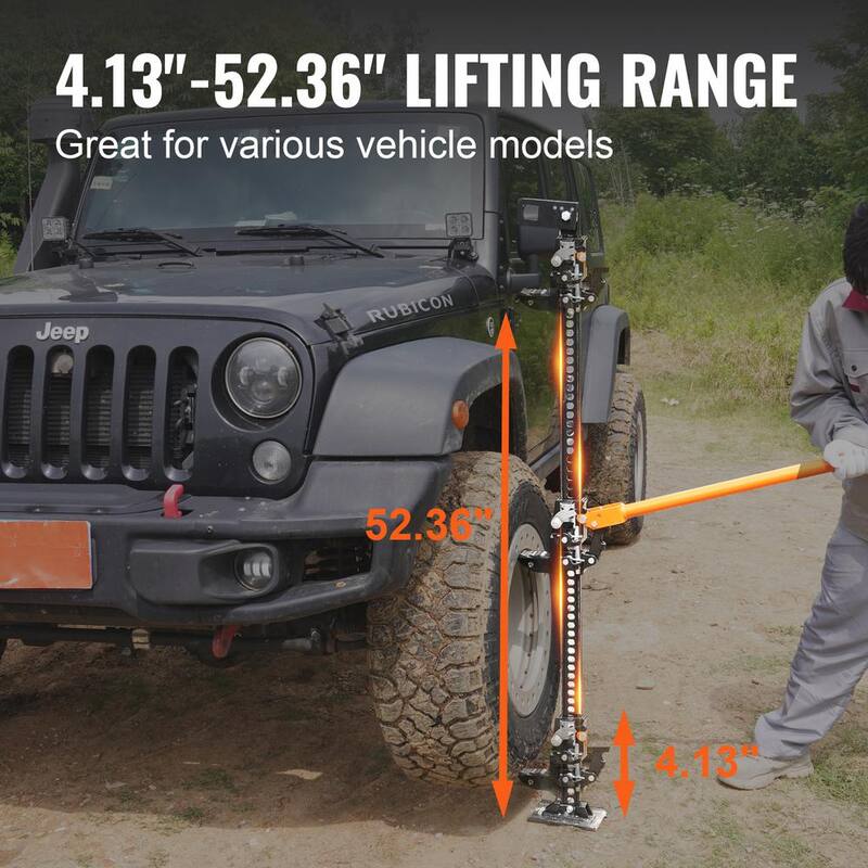 VEVOR High Lift Farm Jack, 60 in. Utility Farm Jack, 7000 lbs. Capacity Ratcheting Off Road Utility Jack, Heavy-Duty Farm Jack - NCJYQJDHJG60I6KU2V0-0729