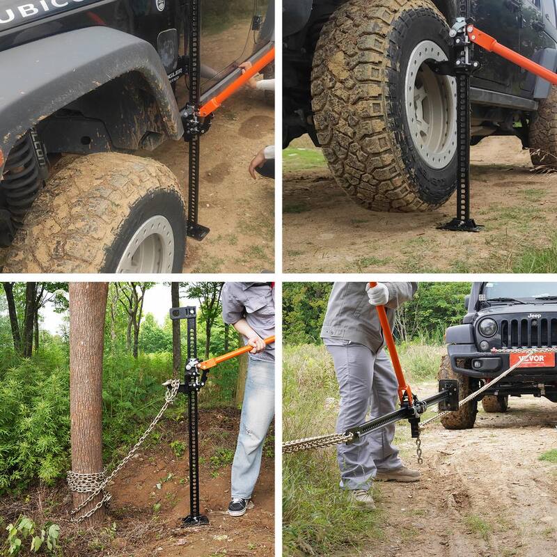 VEVOR High Lift Farm Jack, 60 in. Utility Farm Jack, 7000 lbs. Capacity Ratcheting Off Road Utility Jack, Heavy-Duty Farm Jack - NCJYQJDHJG60I6KU2V0-0729