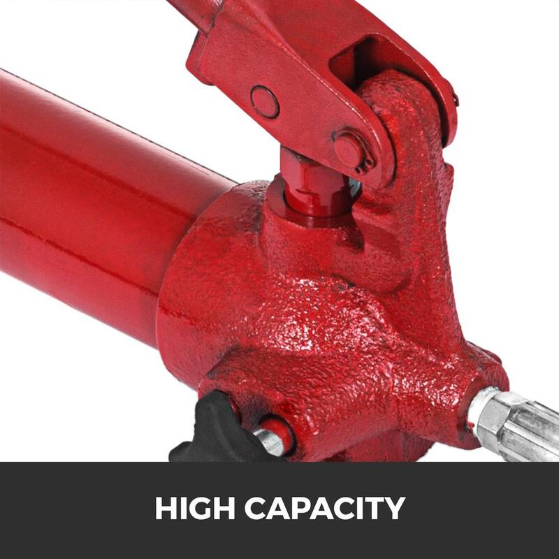 VEVOR 10-Ton Porta Power Kit 55.1 in. Oil Hose Hydraulic Car Jack Ram Autobody Frame Repair Tools - GJ2M10TYYFLD00001V0
