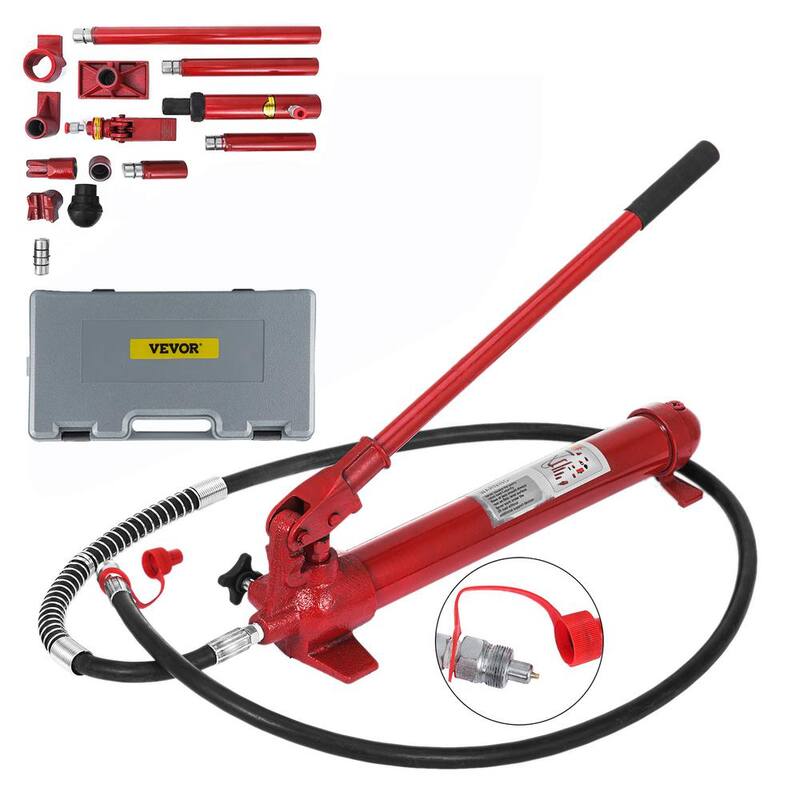 VEVOR 10-Ton Porta Power Kit 55.1 in. Oil Hose Hydraulic Car Jack Ram Autobody Frame Repair Tools - GJ2M10TYYFLD00001V0