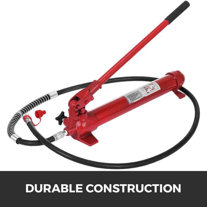VEVOR 10-Ton Porta Power Kit 55.1 in. Oil Hose Hydraulic Car Jack Ram Autobody Frame Repair Tools - GJ2M10TYYFLD00001V0