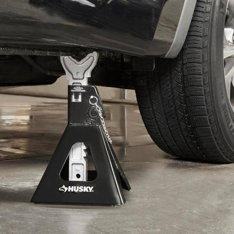 Husky 3-Ton Floor Garage Car Jack and Jack Stands - HD00107-BD
